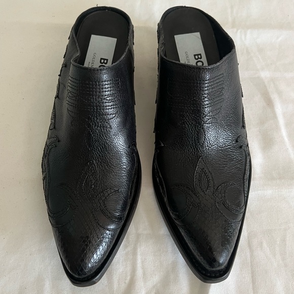 Golden Goose Santiago Black Western Bootie Mules 39 New - Picture 13 of 13